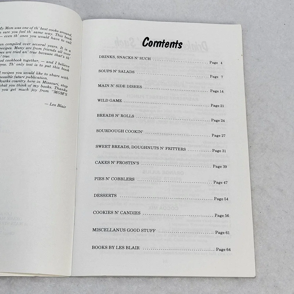 Mom's Cookin' Spiced With Country Sayin's 1986 Ozark Maid Cookbook Les Blair